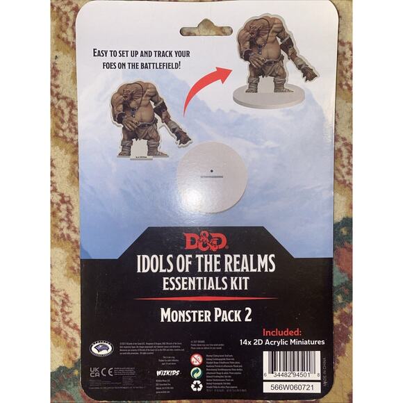 MONSTER PACK 2 D&D Idols of the Realms Essentials Kit Wizkids 2D Minis - Picture 3 of 4